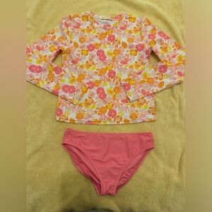 GAP Rashguard 2 Piece Bathing Suit (Floral)